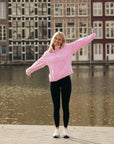 Half Snap Polar Fleece in Cotton Candy