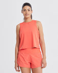 Boxy Crop Vest in Watermelon - Tanks - Gym+Coffee IE