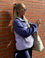 Half Snap Polar Fleece in Lilac