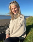 Snap Collar Sierra Sweatshirt in Rich Taupe