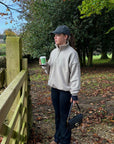 Snap Collar Sierra Sweatshirt in Rich Taupe