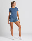 Run Free Tee in Metal Blue - T-Shirts - Gym+Coffee IE