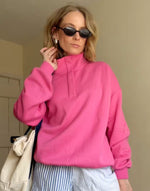 Snap Collar Sierra Sweatshirt in Sangria Sunset