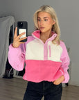 Snap Polar Fleece in Cotton Candy