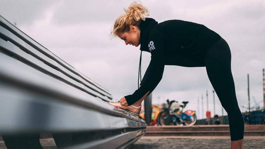 Girl Preparing for 5KM Run in Dublin