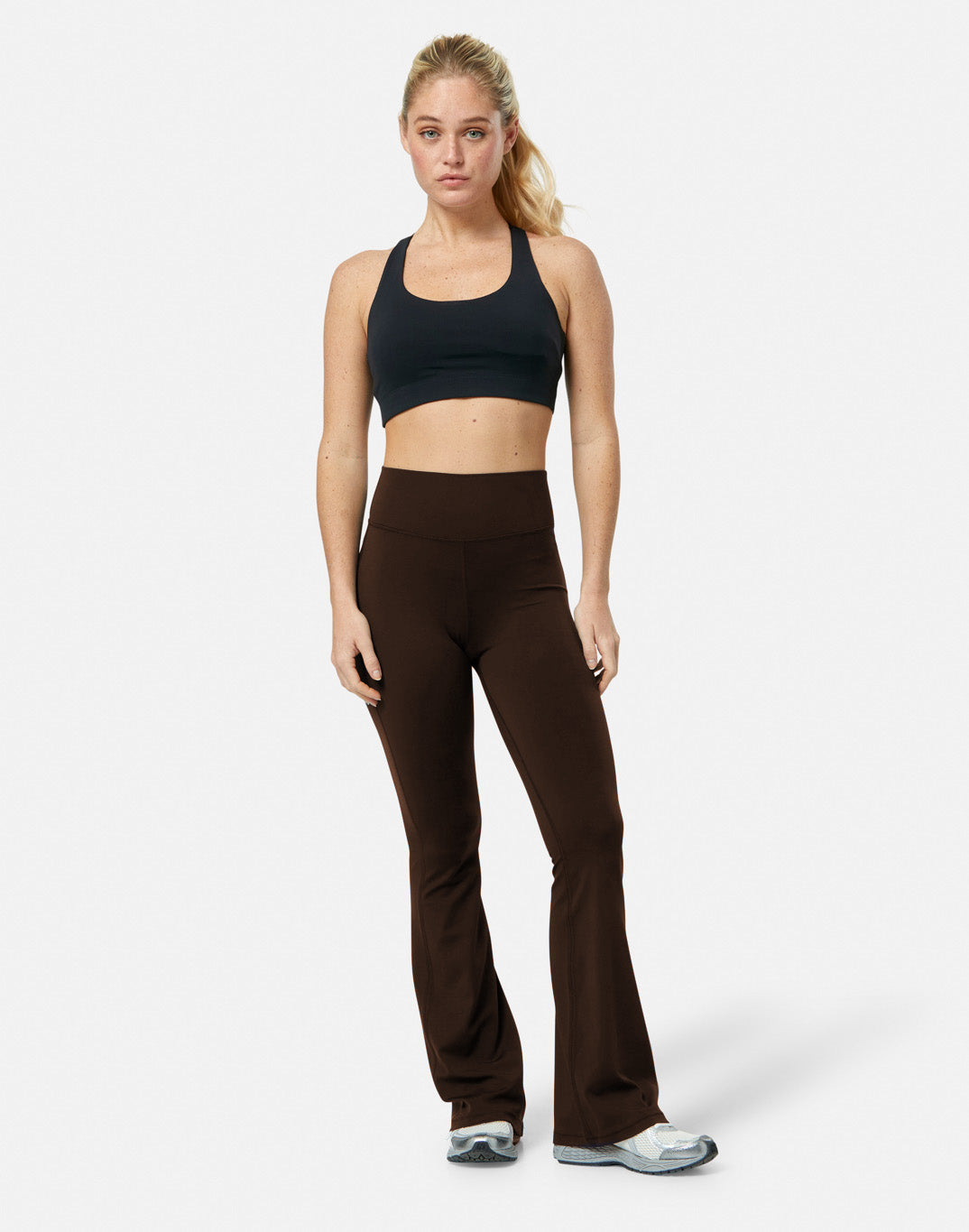Soft-Motion Flare Legging in Mocha Bean