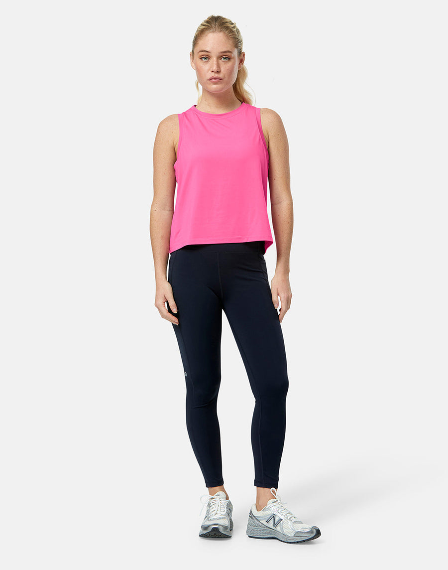 Boxy Crop Tank in Sangria Sunset