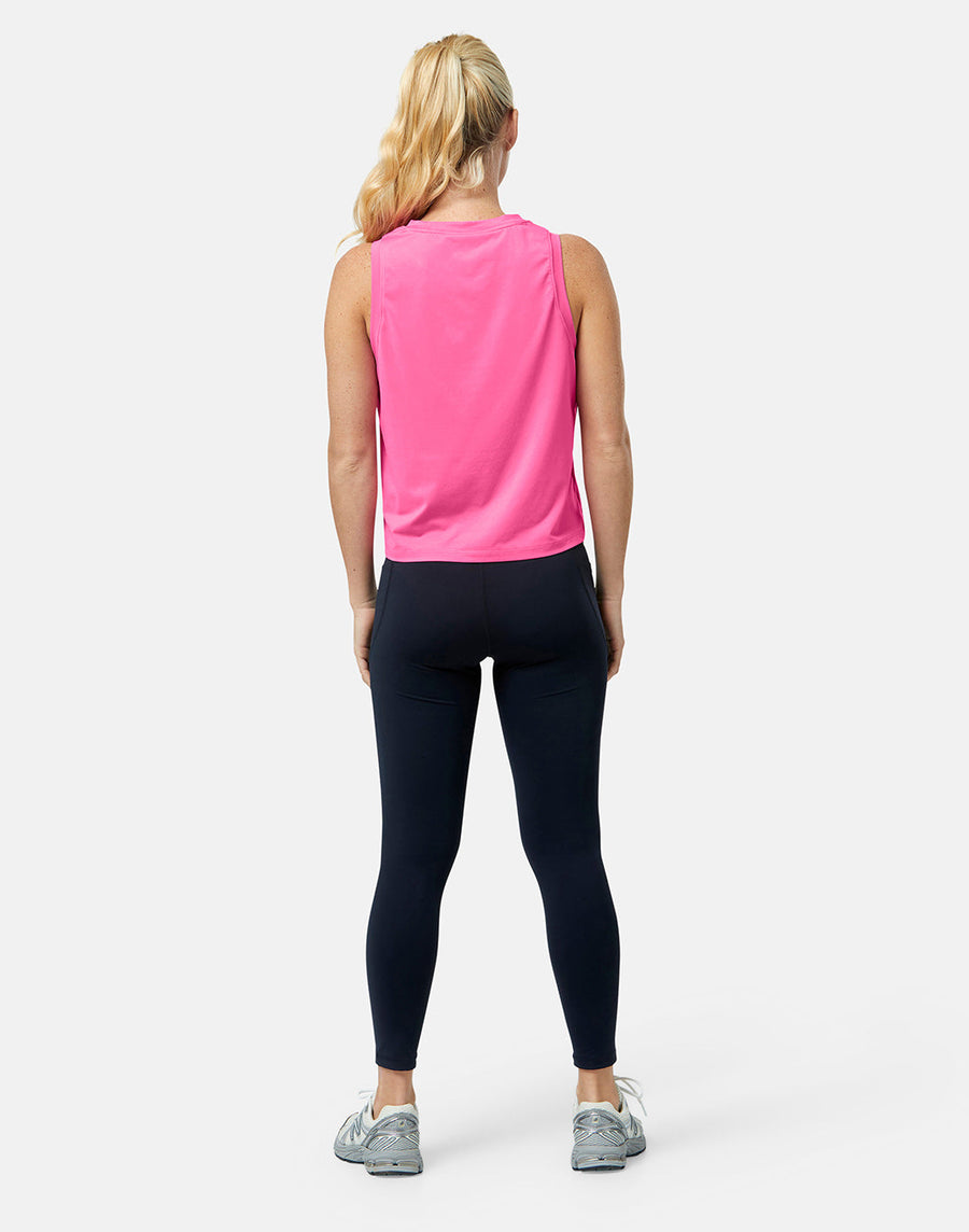 Boxy Crop Tank in Sangria Sunset