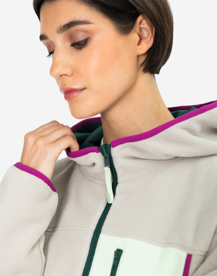 Unisex Reversible Polar Fleece Jacket in Mountain Green - Outerwear - Gym+Coffee IE