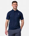 Coffee Polo Tee in Obsidian Blue