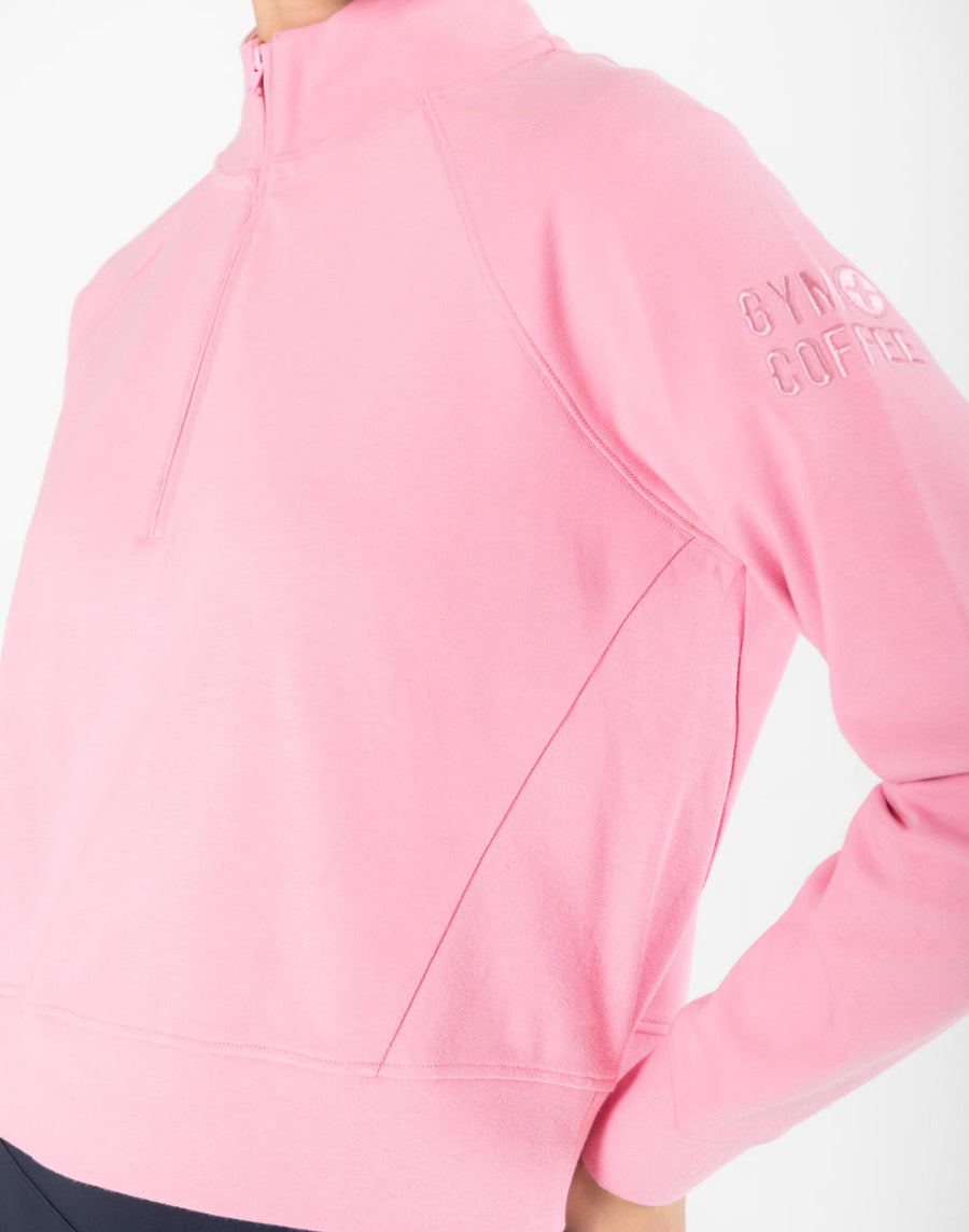 Chill Half Zip in Pink Rose - Sweatshirts - Gym+Coffee IE