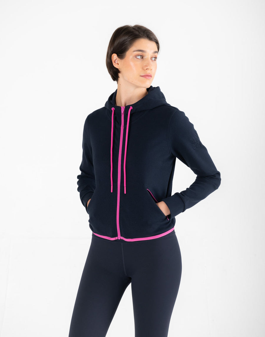 Chill Zip Crop Hoodie in Obsidian - Hoodies - Gym+Coffee IE