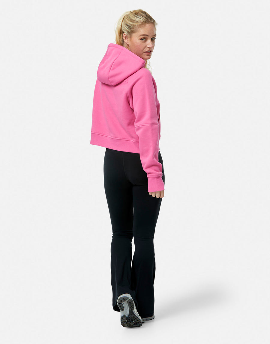 Sierra Half Zip Crop Hoodie in Sangria Sunset