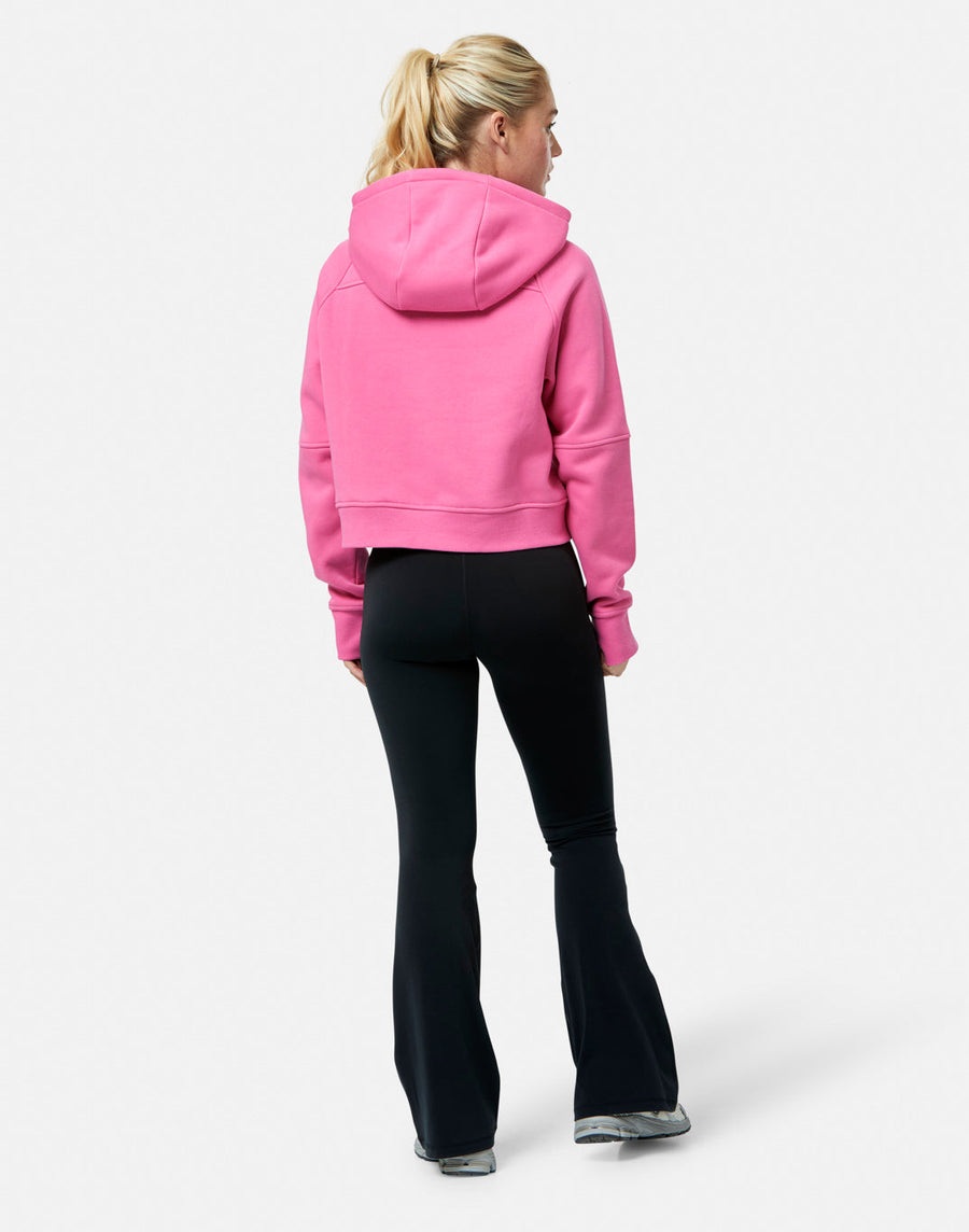 Sierra Half Zip Crop Hoodie in Sangria Sunset