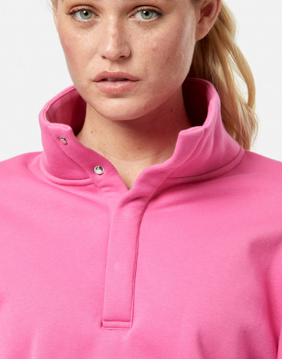 Snap Collar Sierra Sweatshirt in Sangria Sunset