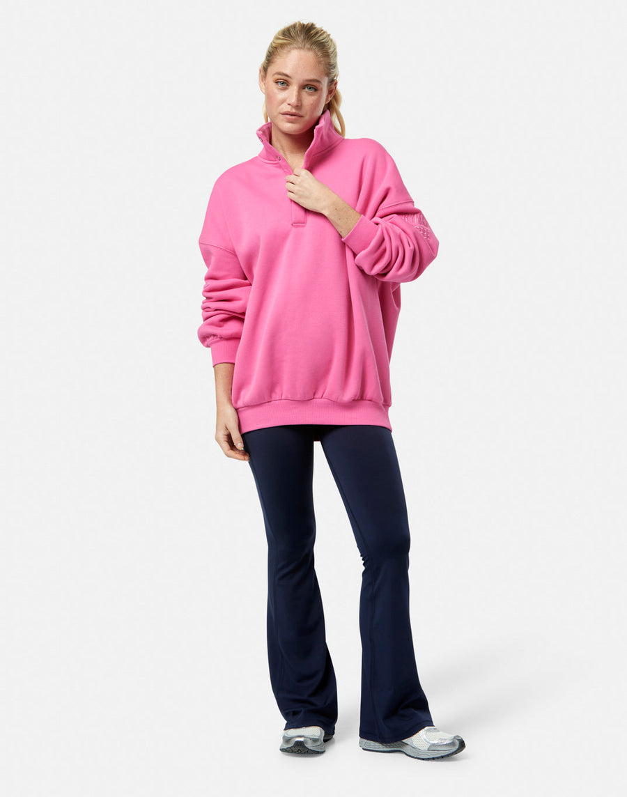 Snap Collar Sierra Sweatshirt in Sangria Sunset