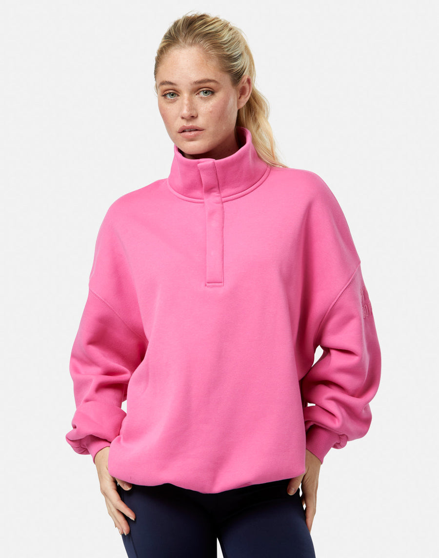 Snap Collar Sierra Sweatshirt in Sangria Sunset
