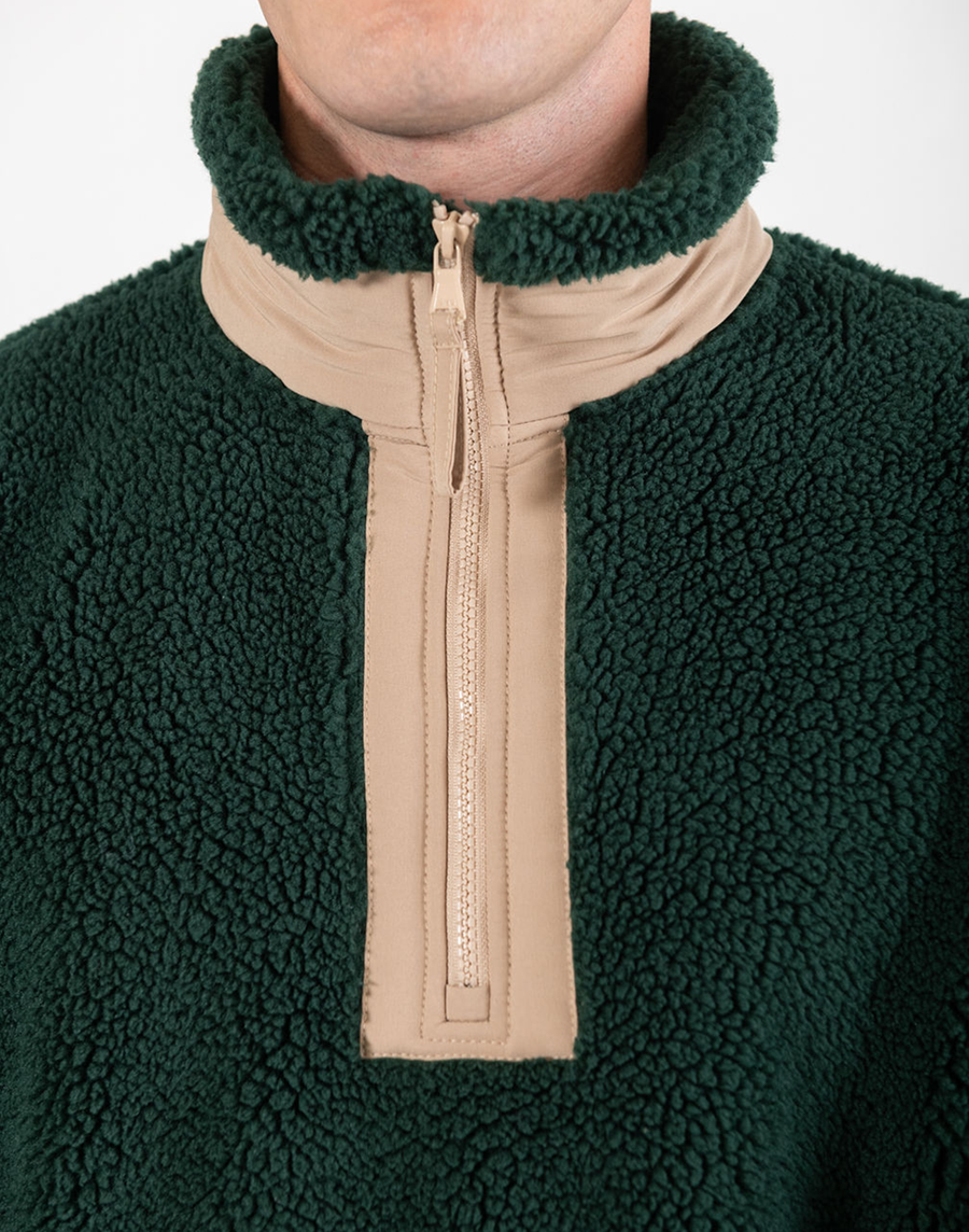 Industry Fleece Half Zip in Mountain Green - Fleeces - Gym+Coffee IE