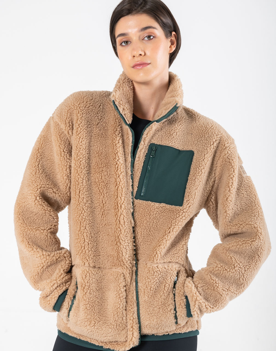 Industry Fleece Jacket in Sandstone - Fleeces - Gym+Coffee IE