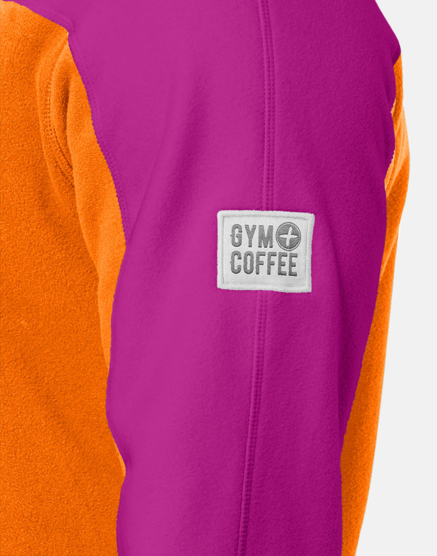 Unisex Half Zip Polar Fleece in Very Berry - Fleeces - Gym+Coffee IE