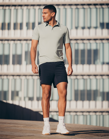 Coffee Polo Tee in Summer Green