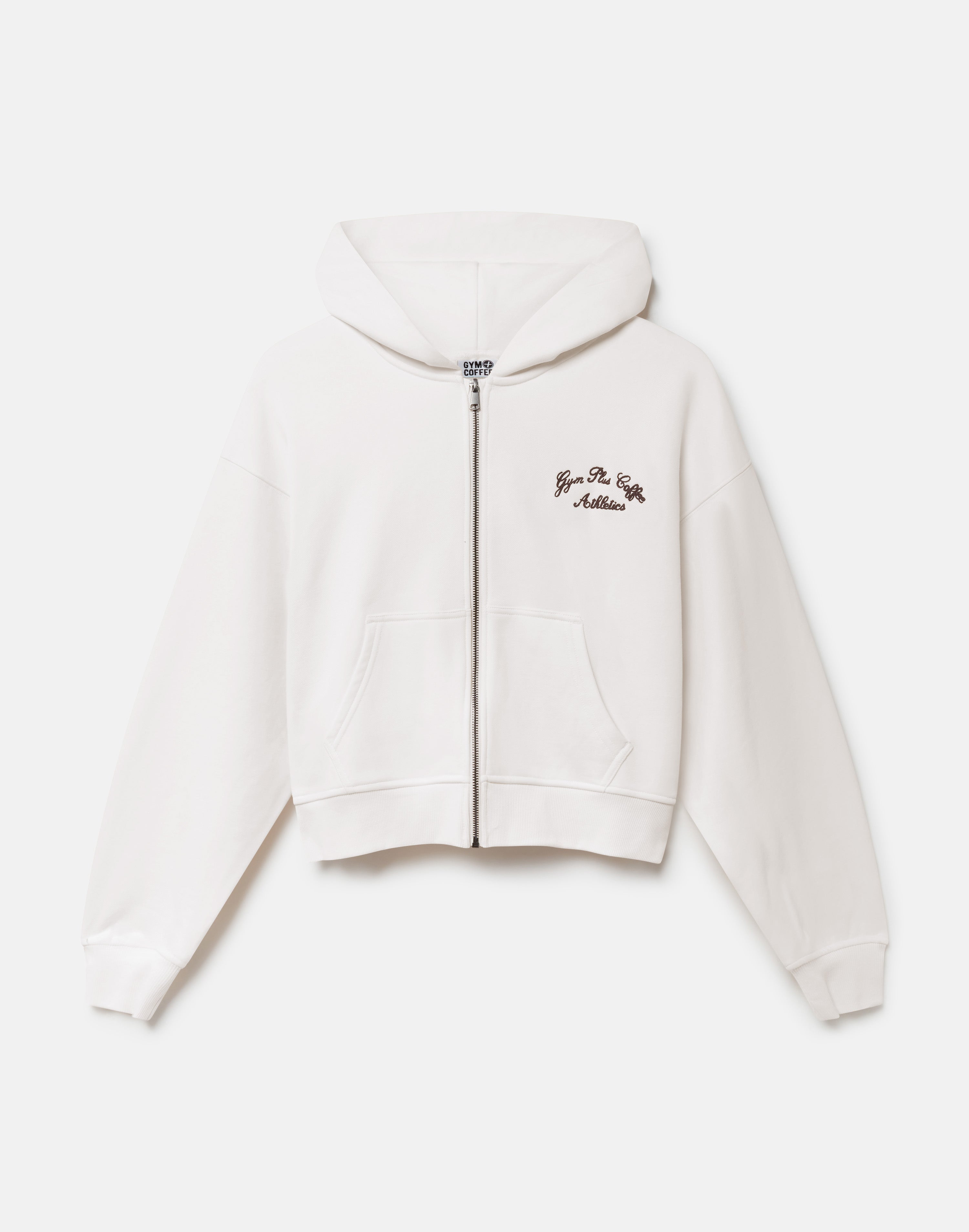 Daily Zip Hoodie in Warm White