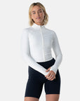 Adaptive Crop Zip in White - Midlayer - Gym+Coffee IE