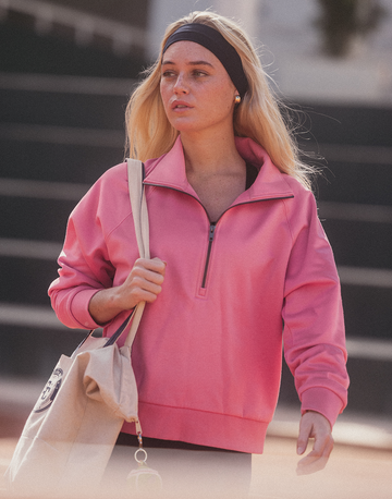 Clubhouse Quarter Zip in Blush