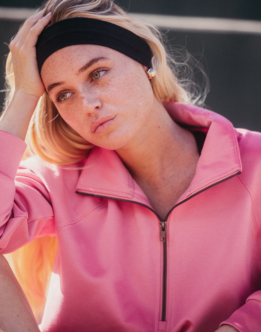 Clubhouse Quarter Zip in Blush