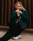 Clubhouse Wide Leg Jogger in Black