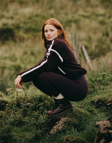 Industry Fleece Half Zip in Mocha Bean