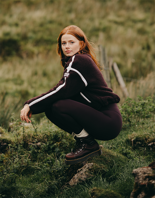 Industry Fleece Half Zip in Mocha Bean