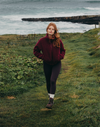 Industry Fleece High Collar Jacket in Cherry Crush