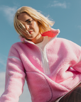 Industry Fleece Half Zip in Cotton Candy