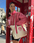 Canvas Tote Bag in Petal Pink