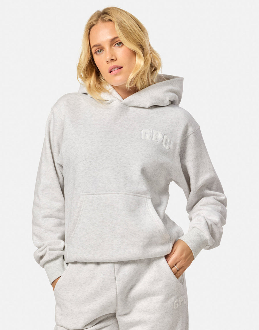 Cascade Hoodie in White Marl