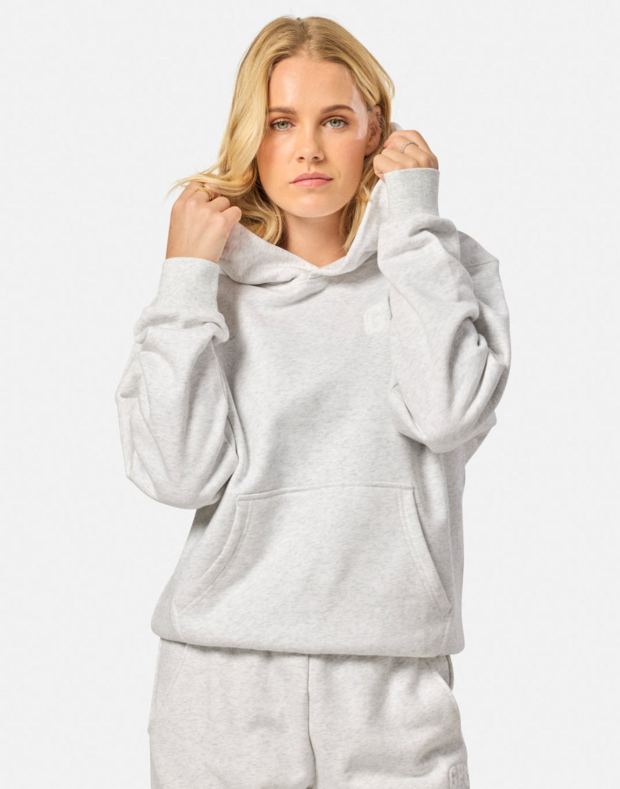 Cascade Hoodie in White Marl
