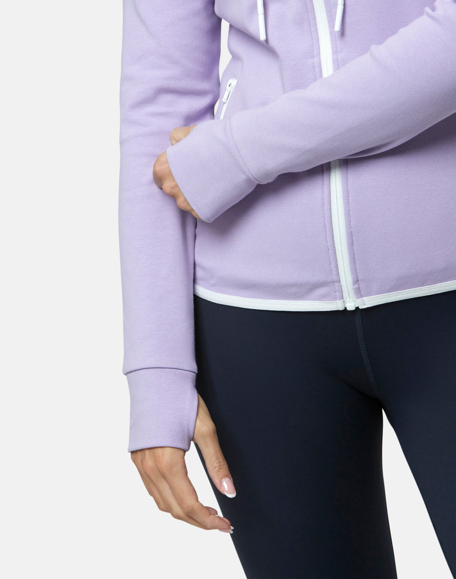 Chill Zip Hoodie in Lilac