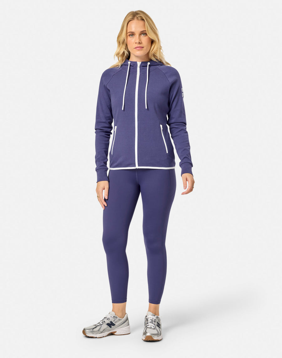 Chill Zip Hoodie in Violet Smoke