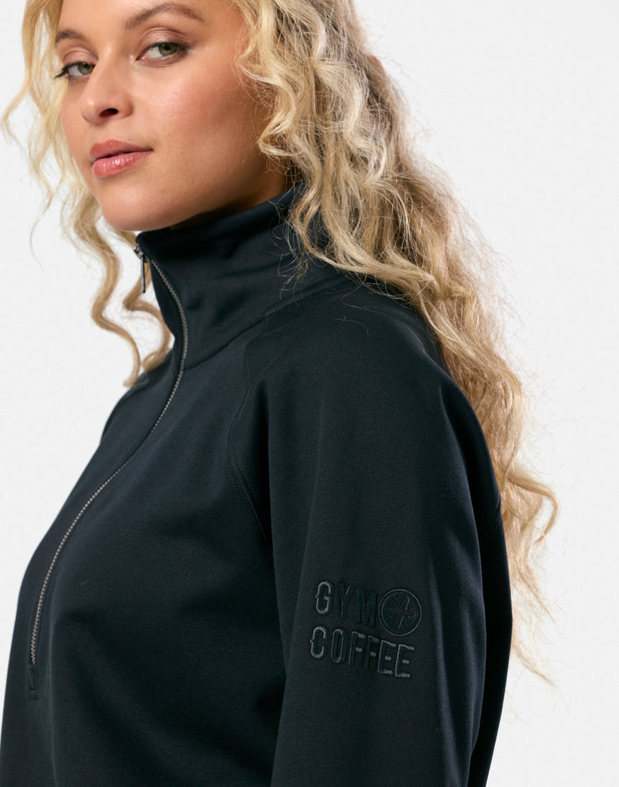 Clubhouse Quarter Zip in Black