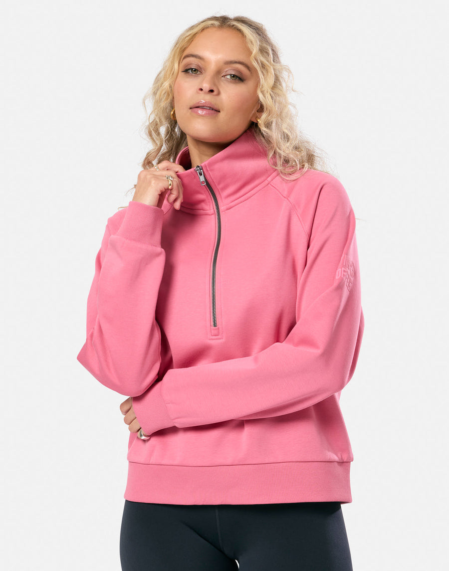 Clubhouse Quarter Zip in Blush