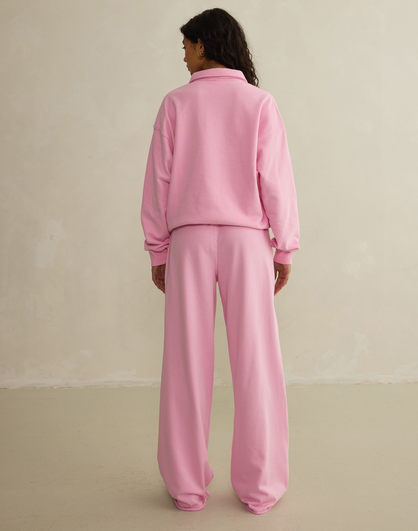 Daily Collared Sweatshirt in Pink Blossom