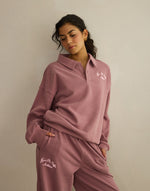 Daily Collared Sweatshirt in Terra Rose