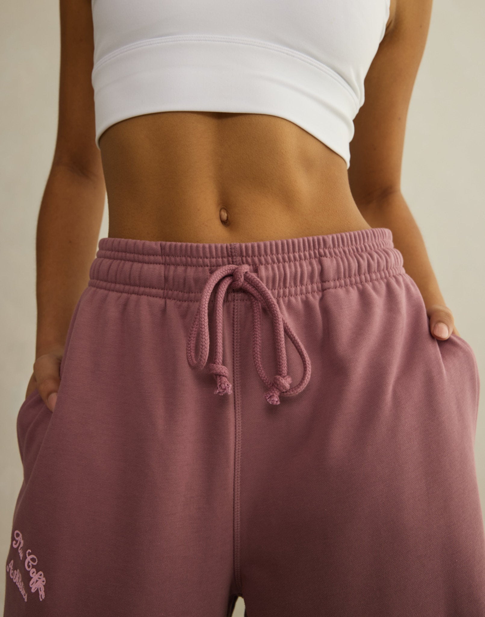 Wide Leg Jogger in Terra Rose