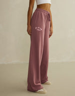 Wide Leg Jogger in Terra Rose