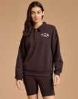 Daily Collared Sweatshirt in Mocha Bean