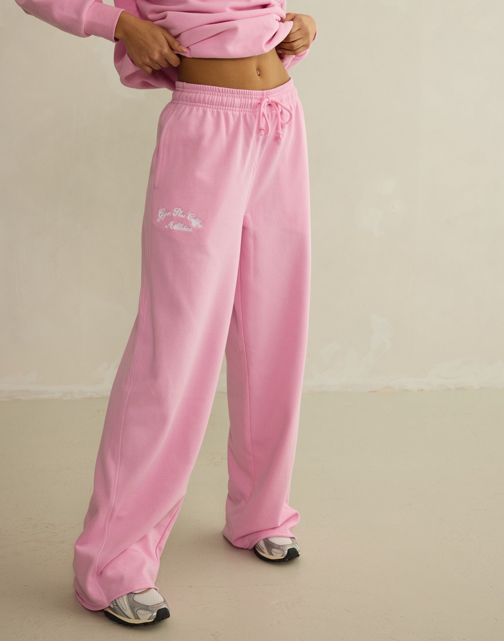 Wide Leg Jogger in Pink Blossom