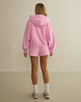 Daily Zip Hoodie in Pink Blossom