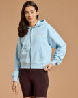 Daily Zip Hoodie in Baby Blue