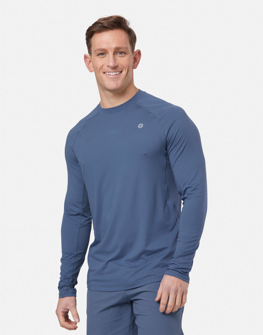 Relentless Long Sleeve Tee in Thunder Blue - Long Sleeves - Gym+Coffee IE